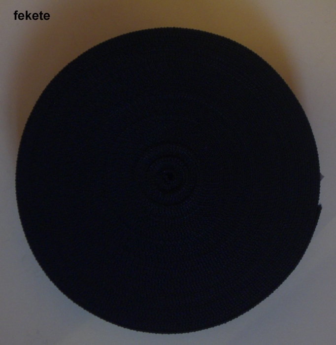 Sávolyheveder bordás  40 mm, fekete vagy fehér, 180 Ft/m  